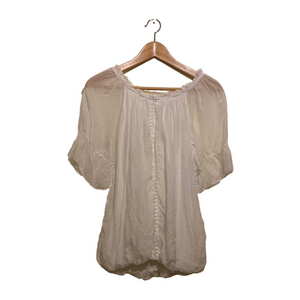 Bellambia romantic white silk top blouse. Size M . Very good condition